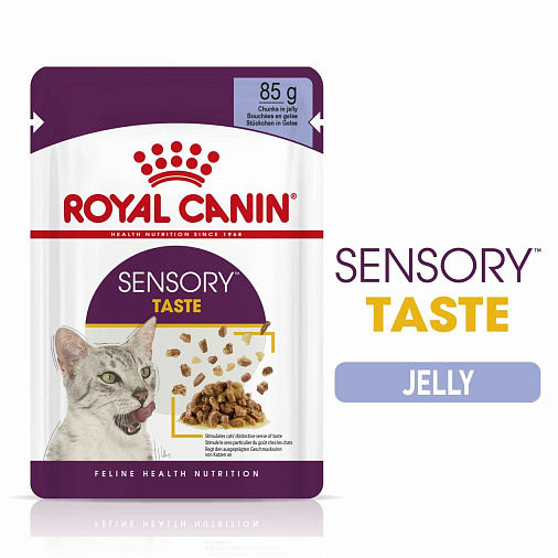 Royal Canin Sensory вкус (в желе) Корм консервированный полнорационный для взрослых кошек (в возрасте от 1 года до 7 лет), стимулирующий вкусовые рецепторы