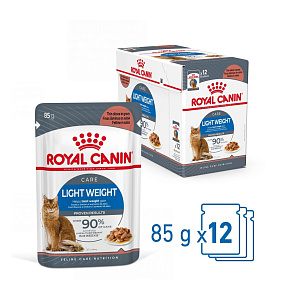 Royal Canin LIGHT WEIGHT CARE Корм консервированный полнорационный для взрослых кошек - Рекомендуется для профилактики избыточного веса, мелкие кусочки в соусе
