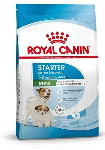 Royal Canin Mini Starter Корм сухой для щенков мелких размеров до 2-х месяцев, беременных и кормящих сук