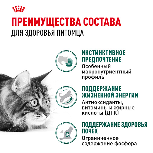 Royal Canin Корм для кошек с инстинктивным предпочтением в возрасте старше 7 лет (Instinctive 7+), мелкие кусочки в соусе