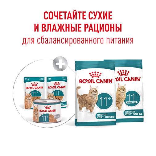 Royal Canin Ageing 11+ AirLift™ Корм консервированный полнорационный для кошек старше 11 лет (мусс AirLift™)