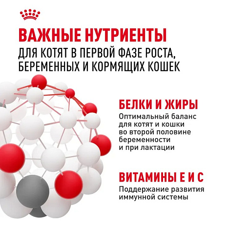 Royal Canin Mother&Babycat Корм сухой для котят в период первой фазы роста и отъема, беременных и кормящих кошек