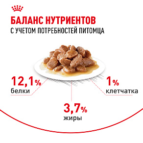 Royal Canin Hair&Skin Care Корм консервированный полнорационный для взрослых кошек для поддержания здоровья кожи и красоты шерсти, тонкие ломтики в соусе