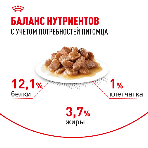 Royal Canin Hair&Skin Care Корм консервированный полнорационный для взрослых кошек для поддержания здоровья кожи и красоты шерсти, тонкие ломтики в соусе