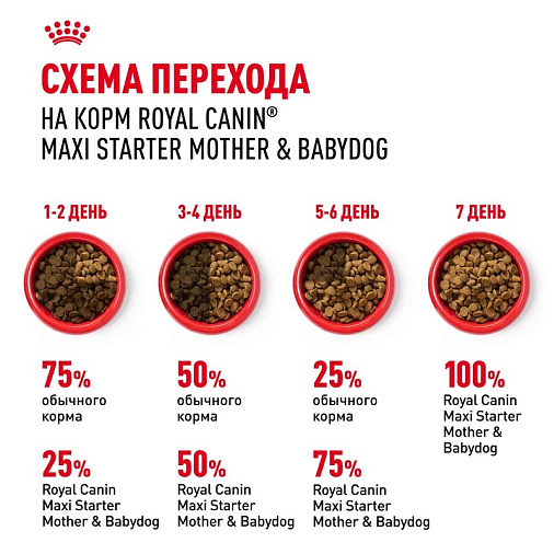Royal Canin Maxi Starter Корм сухой для щенков крупных размеров до 2-х месяцев, беременных и кормящих сук